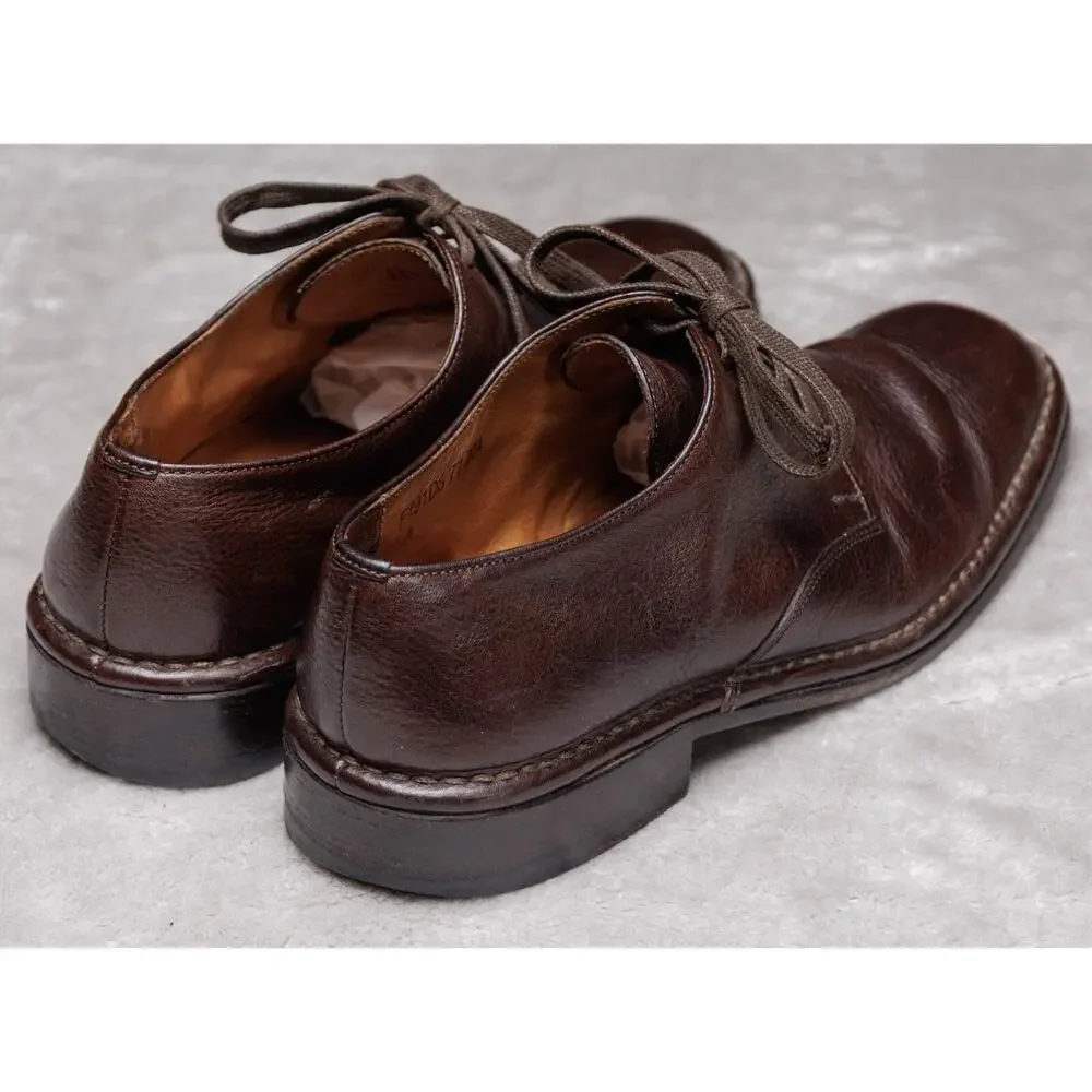 John Varvatos Dark Brown Leather Oxfords Derby Lace Up Shoes Mens 7.5